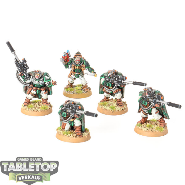Space Marines - 5x Scout Squad with Sniper Rifles - bemalt