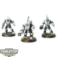 Tau Empire - 3x XV25 Stealth Battlesuits - bemalt