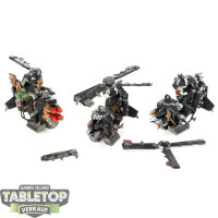 Orks - 3 Deffkoptas klassisch - teilweise bemalt