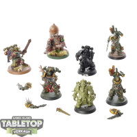 Death Guard - 7 x Plague Marines - teilweise bemalt