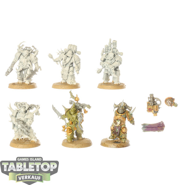 Death Guard - 6x Plague Marines - teilweise bemalt