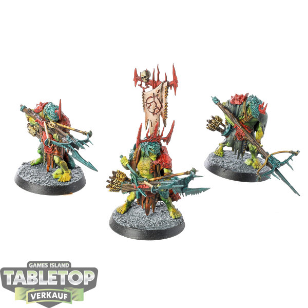 Orruk Warclans - 3 x Man-Skewer Boltboyz - bemalt