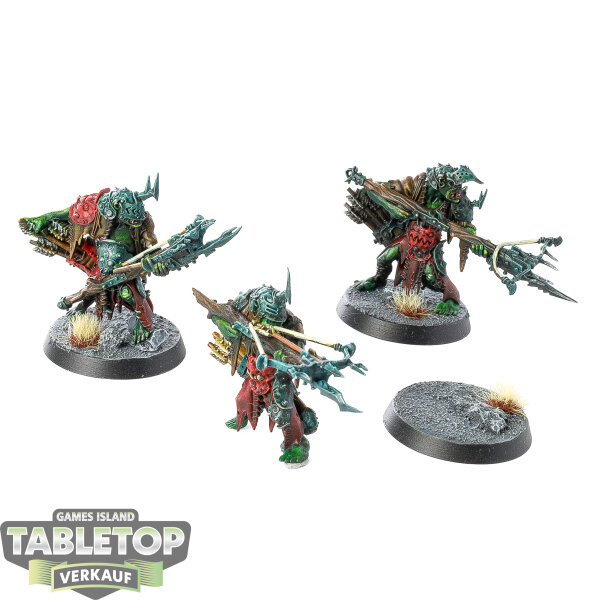 Orruk Warclans - 3 x Man-Skewer Boltboyz - bemalt