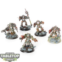 Death Guard - 5x Death Guard Terminators - bemalt