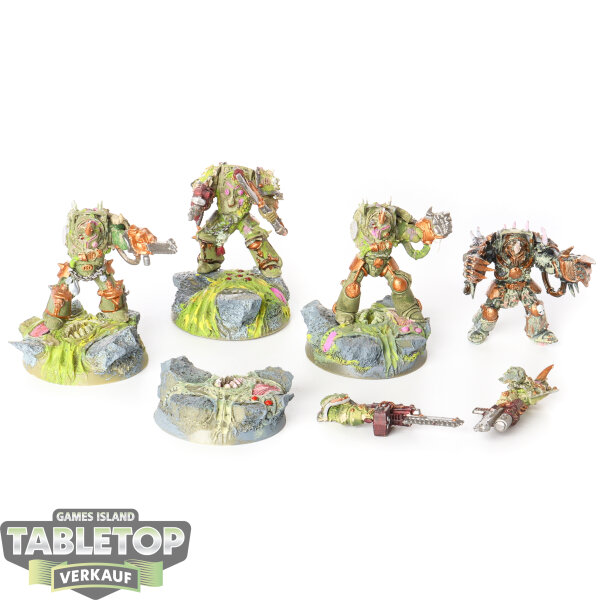 Death Guard - 4x Death Guard Terminators - bemalt