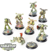 Death Guard - 7x Plague Marines klassisch - bemalt