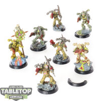 Death Guard - 7x Plague Marines klassisch - bemalt