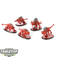 Blades of Khorne - 5 Flesh Hounds - bemalt