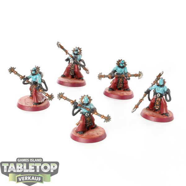 Adeptus Mechanicus - 5 Fulgurite Electro-Priests - bemalt