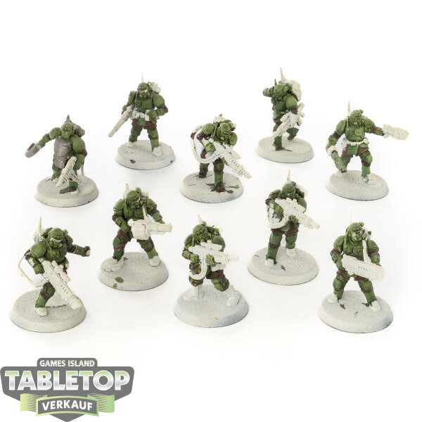 Astra Militarum - 10 Kasrkin - teilweise bemalt