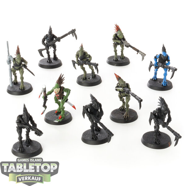 Tau Empire - 10x Kroot Carnivores - klassisch - teilweise bemalt