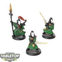 Aeldari - 3x Warlocks - klassisch - teilweise bemalt