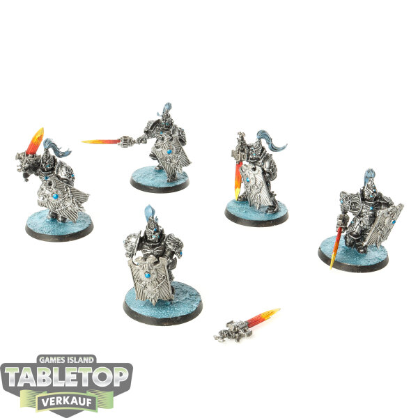 Adeptus Custodes - 5 Custodian Guard - bemalt
