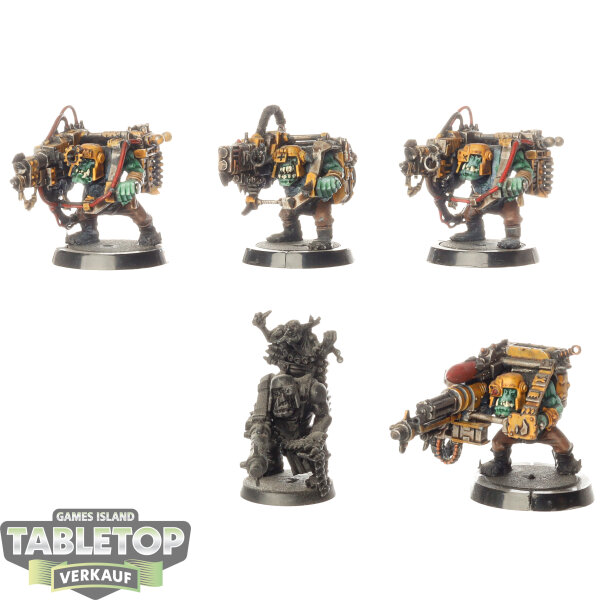 Orks - 5x Ork Lootas - teilweise bemalt