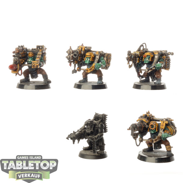 Orks - 5x Ork Lootas - teilweise bemalt