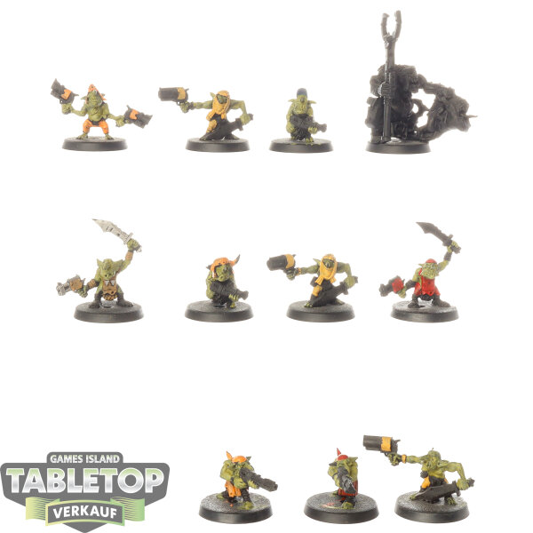 Orks - 11x Ork Gretchin - teilweise bemalt