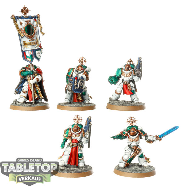 Space Marines - 5x Company Heroes - bemalt
