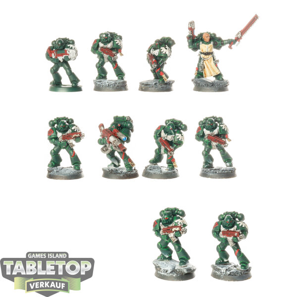 Dark Angels - 10x Tactical Squad - bemalt