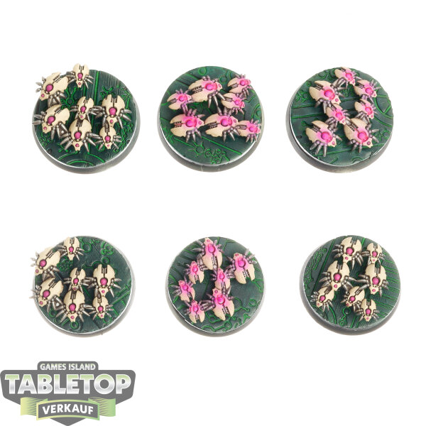 Necrons - 6x Canoptek Scarab Swarm - bemalt