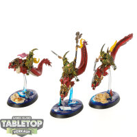 Idoneth Deepkin - 3 Akhelian Ishlaen Guard - bemalt
