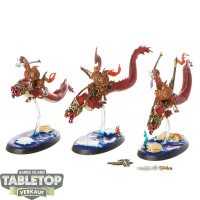 Idoneth Deepkin - 3 Akhelian Morrsarr Guard - bemalt