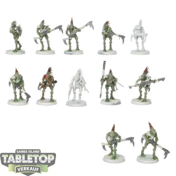 Tau Empire - 12 Kroot Carnivores - teilweise bemalt