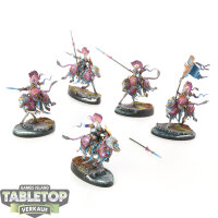 Lumineth Realm Lords - 5 Vanari Dawnriders - gut bemalt
