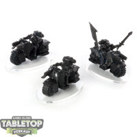 Dark Angels - 3x Ravenwing Bike Squadron - teilweise bemalt