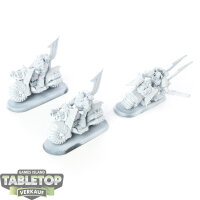 Dark Angels - 3x Ravenwing Black Knights - grundiert