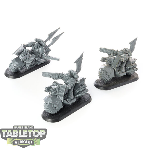 Dark Angels - 3x Ravenwing Black Knights - unbemalt