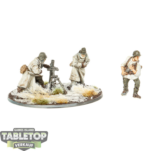 Bolt Action - German Heer Medium Mortar team (Winter) - bemalt