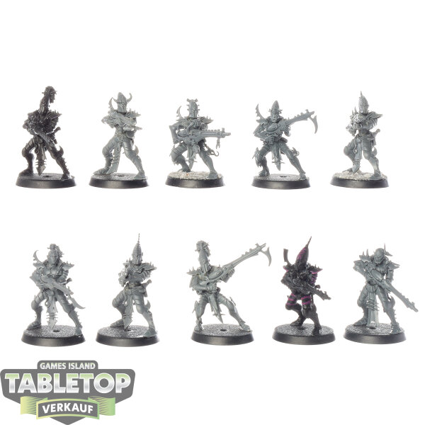 Drukhari - 10 Kabalite Warriors - teilweise bemalt