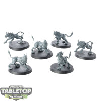Stormcast Eternals - 6 Gryph-hounds - unbemalt