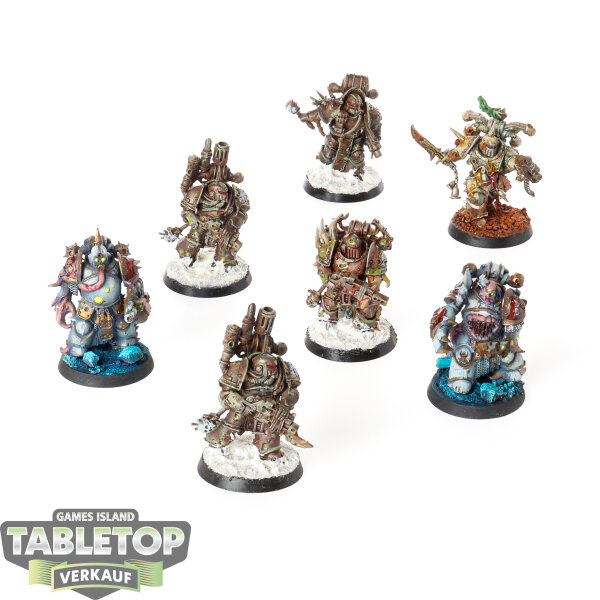 Death Guard - 7x Plague Marines - bemalt