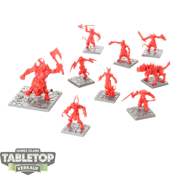Miniaturen - 9x Fantasy Miniatures: Denizens of the Abyss - unbemalt