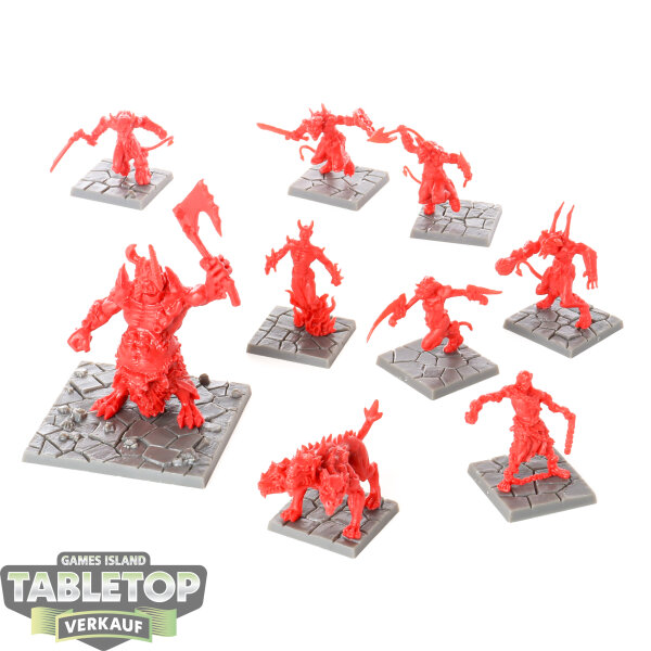 Miniaturen - 9x Fantasy Miniatures: Denizens of the Abyss - unbemalt