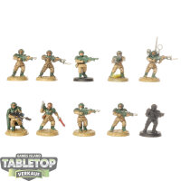 Astra Militarum - 10x Cadian Shock Troops klassisch - bemalt