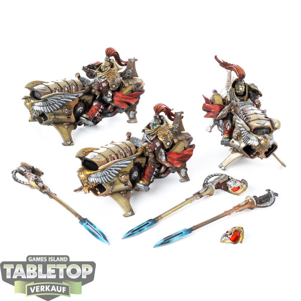 Adeptus Custodes - 3 Vertus Praetors - bemalt