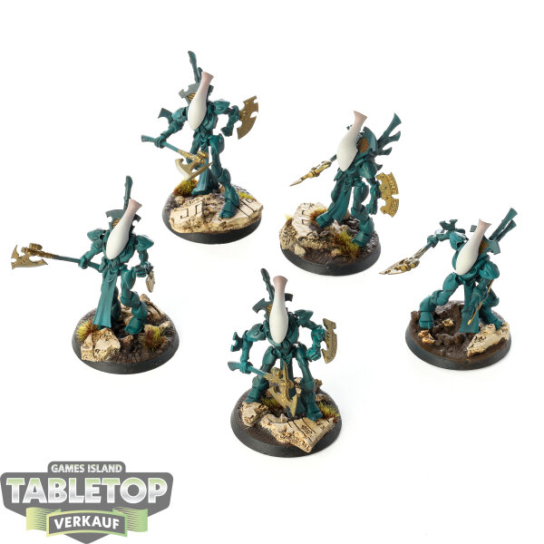 Aeldari - 5 x Wraithblades - teilweise bemalt