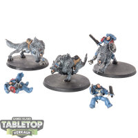 Space Wolves - 3x Thunderwolf Cavalry - teilweise bemalt