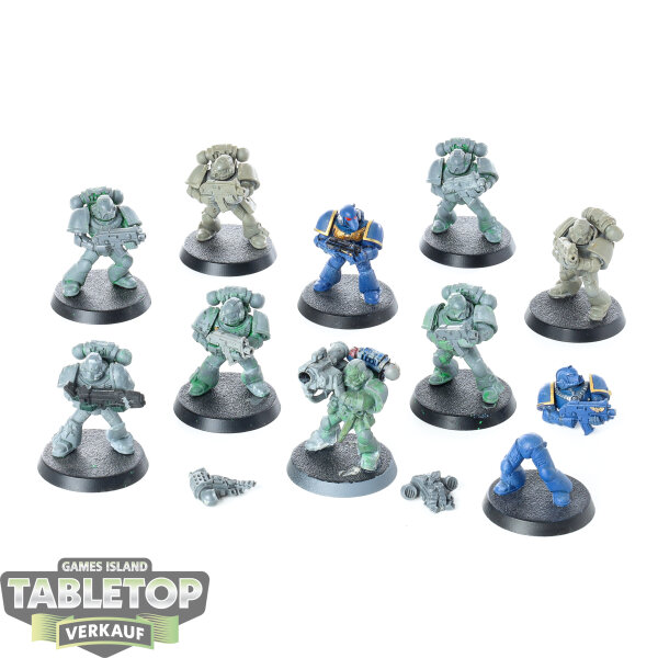 Space Marines - 10x Tactical Squad - teilweise bemalt