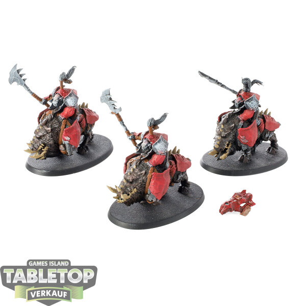 Orruk Warclans - 3 x Gore-gruntas - bemalt