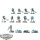 Necrons - 10x Necron Warriors - teilweise bemalt