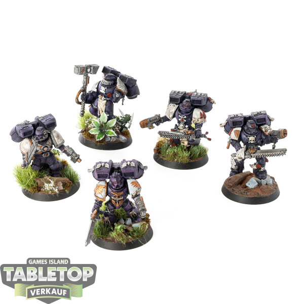 Blood Angels - 5 x Assault Marines - bemalt
