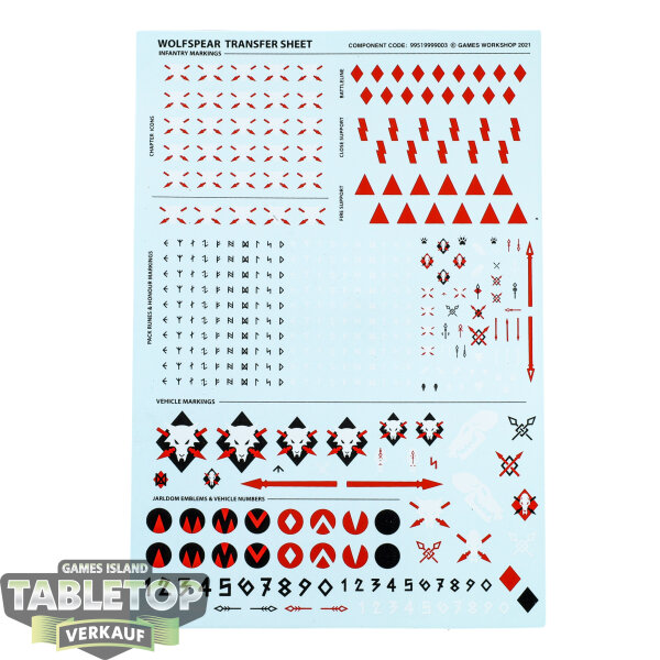 Space Wolves - Wolfspear Transfer Sheet - Sonstiges
