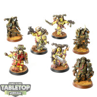Death Guard - 7x Plague Marines - bemalt