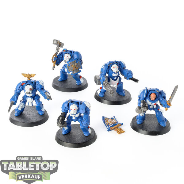 Ultramarines - 5 x Terminator Assault Squad klassisch - bemalt