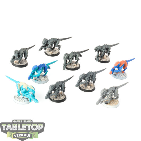 Tyraniden - 10x Termagants klassisch - teilweise bemalt