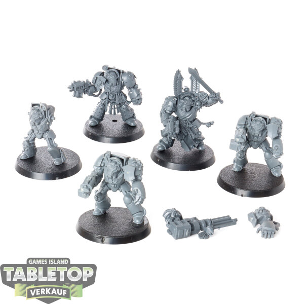 Dark Angels - 5x Deathwing Terminator Squad klassisch - teilweise bemalt