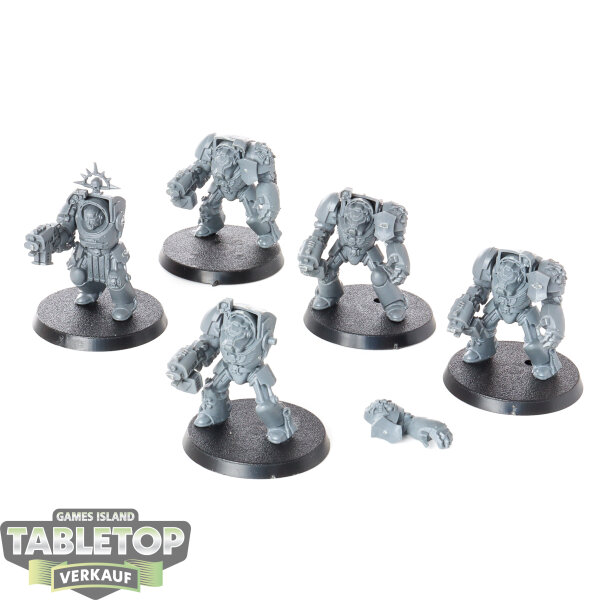 Space Marines - 5x Terminator Squad klassisch - teilweise bemalt